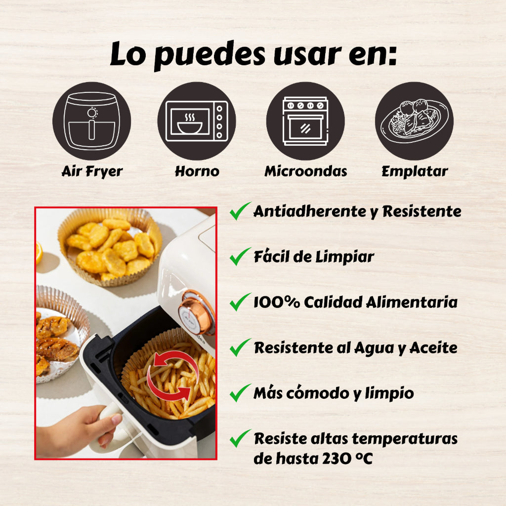 Papel de Aluminio para Air Fryer | Redondo